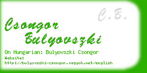 csongor bulyovszki business card